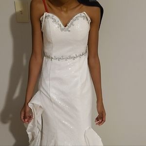 White Sequined Wedding Gown